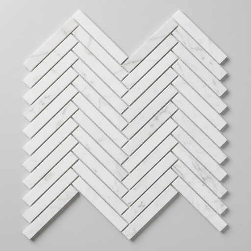 Marvel Stone Carrara Pure Herringbone 305x300mm Wall Tile (0.54m2 box) - image 1