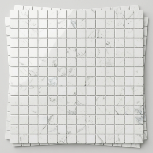 Marvel Stone Carrara Pure Mosaic 300x300mm Polished Finish Floor Tile (0.9m2 box) - image 1