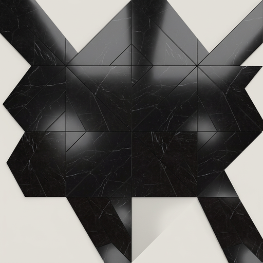 Marvel Stone Nero Marquina Chevron 225x229mm Polished Finish Floor Tile (0.31m2 box) - image 1