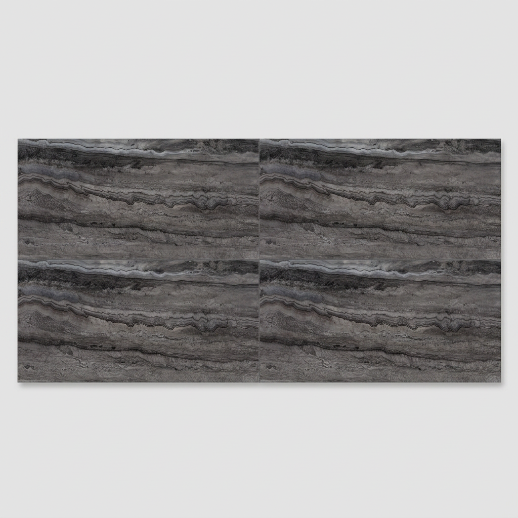 Memento Travertino Black 600x1200mm Matte Floor/Wall Tile (1.44m2 box)