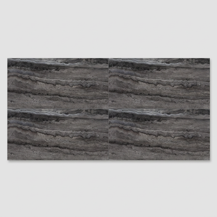 Memento Travertino Black 600x1200mm Matte Floor/Wall Tile (1.44m2 box) - image 1