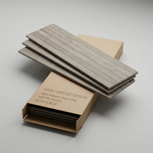 Nash Greige Tatami 185x744mm Matte Finish Floor Tile (0.55m2 box) - image 1