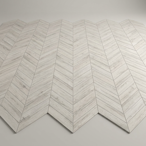 Nash White Wood Chevron 325x450mm Floor Tile (1.16m2 box) - image 1