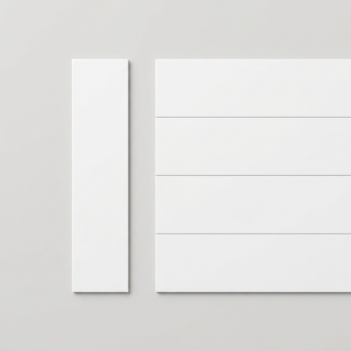 Pure White 150x600mm White Matt Rectified Wall Tile (1.35m2 box) - image 1