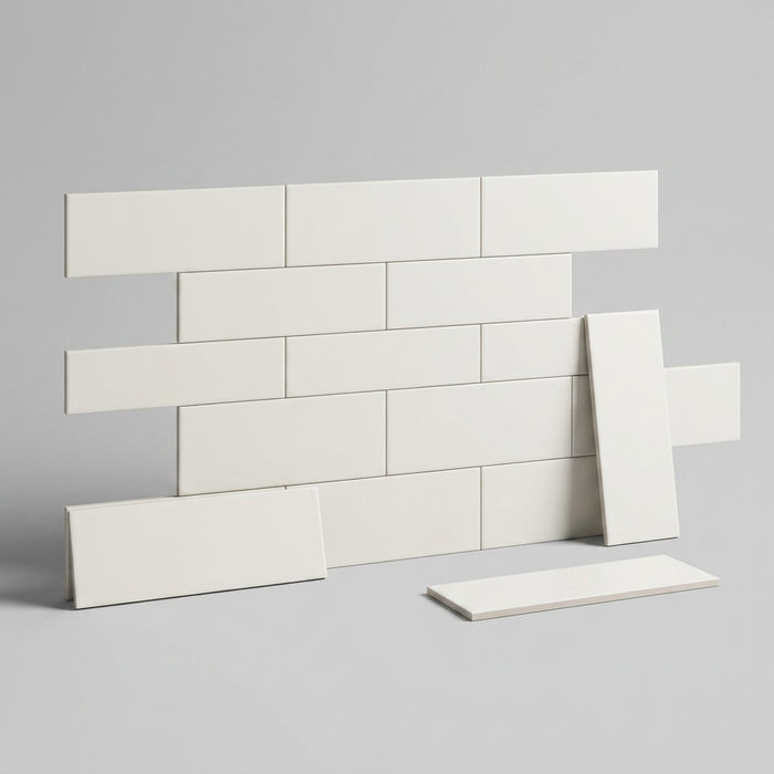 Sense White 100x300 Matt Pressed Edge White Wall Tile (1.2m2 box) - image 1