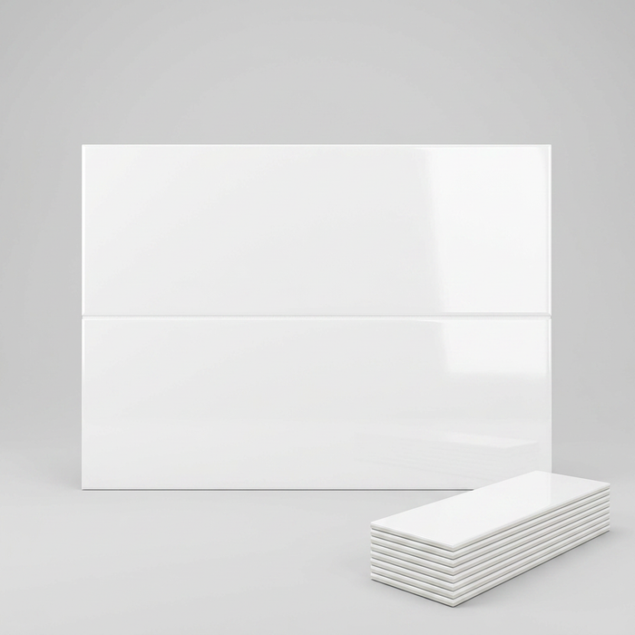 Sense White 200x600mm Gloss Wall Tile (1.44m2 box) - image 1