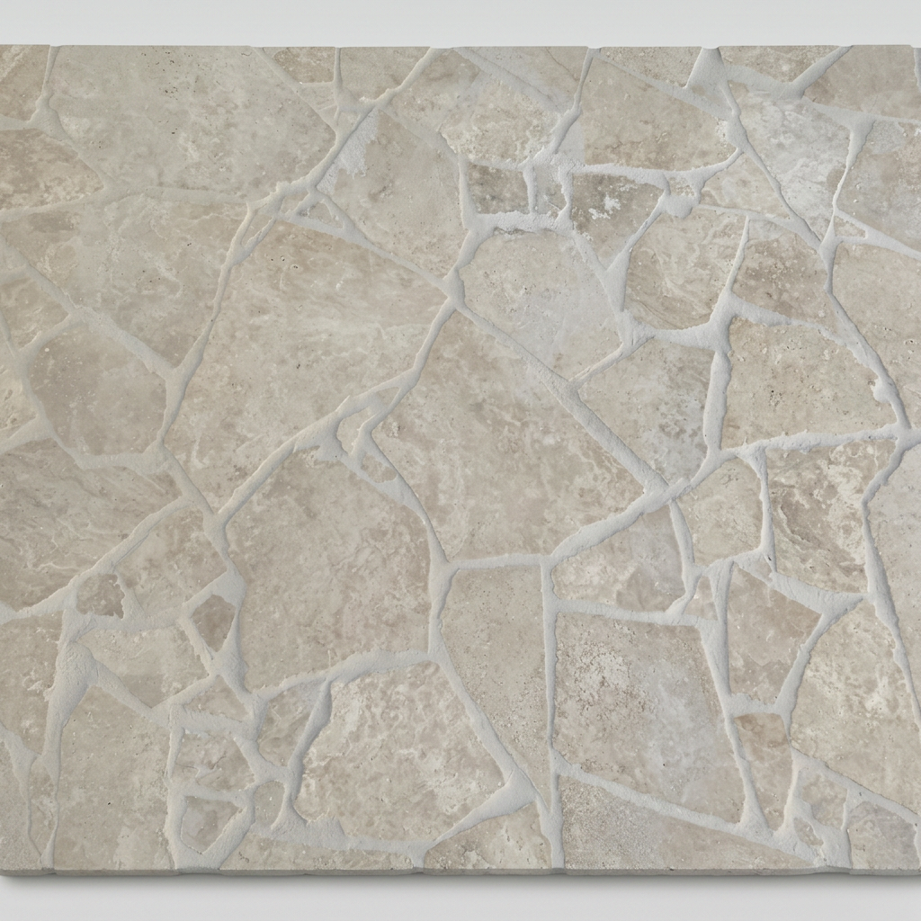 Travertine Ivory Crazy Pave Cross Cut 20mm (per M2)