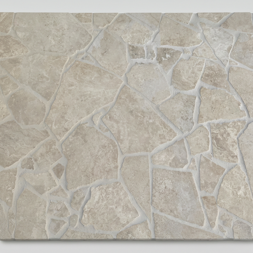Travertine Ivory Crazy Pave Cross Cut 20mm (per M2) - image 1