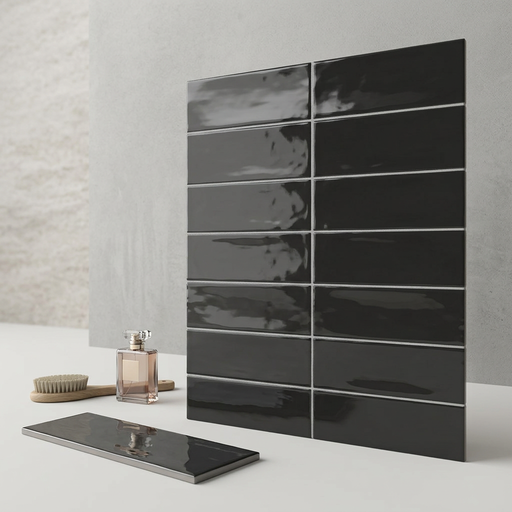 Vibe Out Almost Black Gloss 65x200mm Wall Tile (0.50m2 box) - image 1