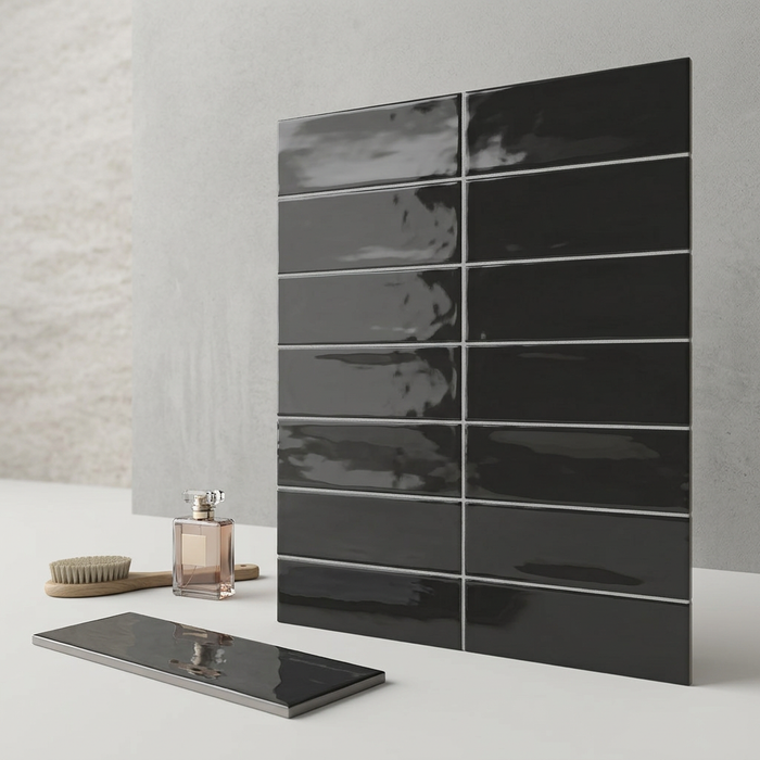 Vibe Out Almost Black Gloss 65x200mm Wall Tile (0.50m2 box) - image 1