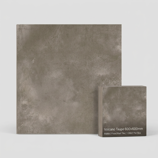 Volcano Taupe 600x600mm Matte Floor/Wall Tile (1.08m2 per box) - image 1