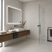 Lab325 Base Pearl 600x600mm Matte Floor/Wall Tile — bathroom setting