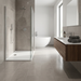 Dwell Gray 450x900mm Polished Finish Floor Tile — bathroom setting