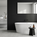 Soho Retro Black 50x300mm Matte Wall Tile - bathroom setting