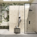 Clay Linen 100x100mm Gloss Finish Wall Tile — bathroom setting