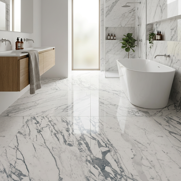 Marvel Pro Statuario Select 450x900mm Matte Finish Floor Tile — image 2