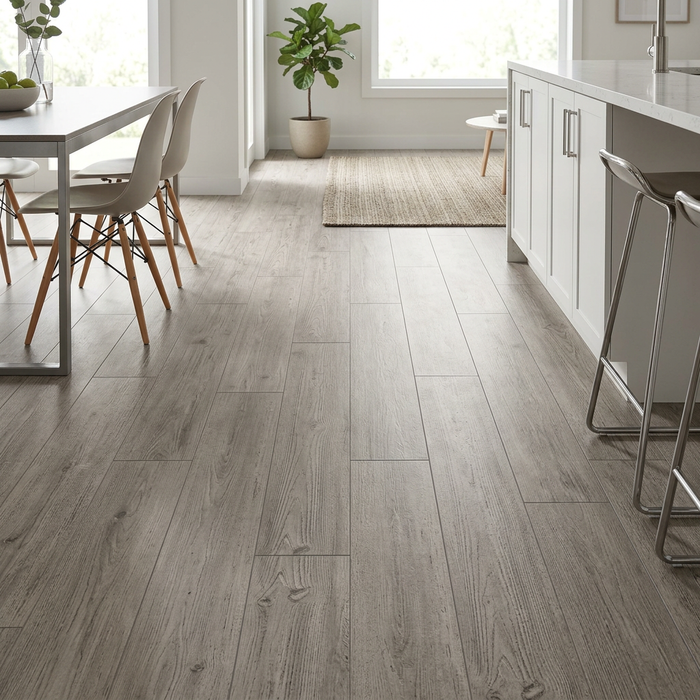 Nash Greige 200x1200mm Matte Finish Floor Tile — kitchen setting