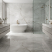 La Marca Onyx Nuvolato 600x1200mm Polished Floor/Wall Tile — bathroom setting