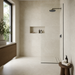 Lims Ivory 375x750mm Matte Finish Floor Tile — bathroom setting
