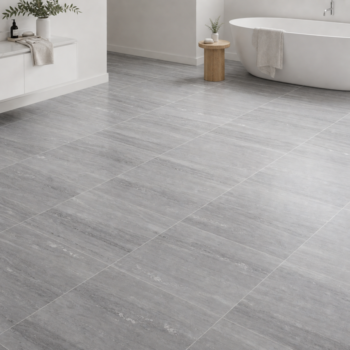 Marvel Dream Morning Sky 600x600mm Matte Finish Floor Tile — bathroom setting