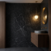 Marvel Dream Grigio Intenso 600x600mm Matte Finish Floor Tile — bathroom setting