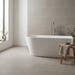 Arkshade Dove 450x900mm Matte Finish Floor Tile — bathroom setting