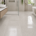 Marvel Gems Terrazzo Pearl 600x600mm Polished Finish Floor Tile — bathroom setting