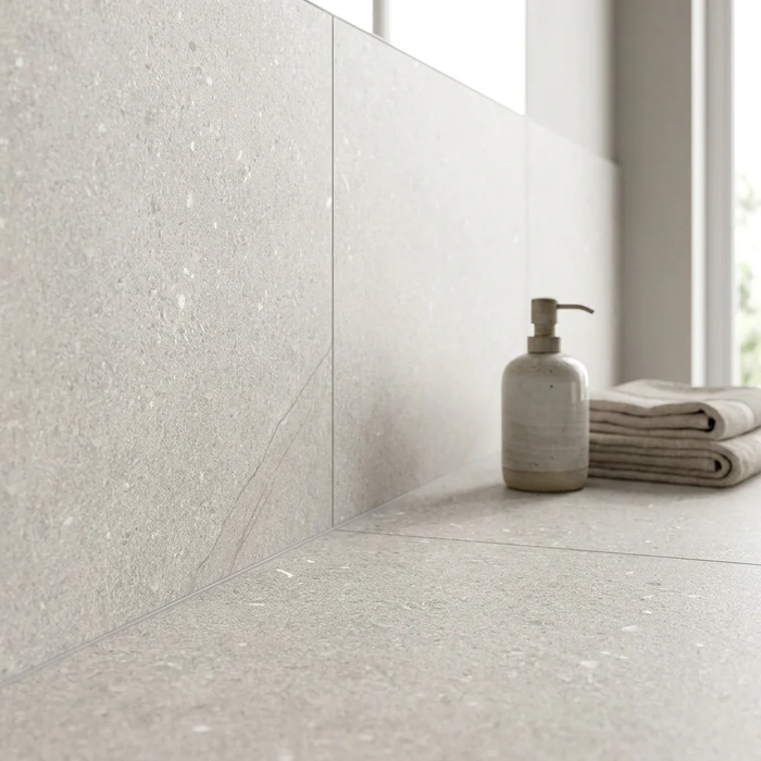 Victoria White 600x1200mm Matte Floor/Wall Tile — surface detail