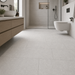 Marvel Stone Clauzetto White 300x600mm Matte Finish Floor Tile — bathroom setting