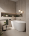 Arkshade Dove 300x600mm Matte Finish Floor Tile — bathroom setting