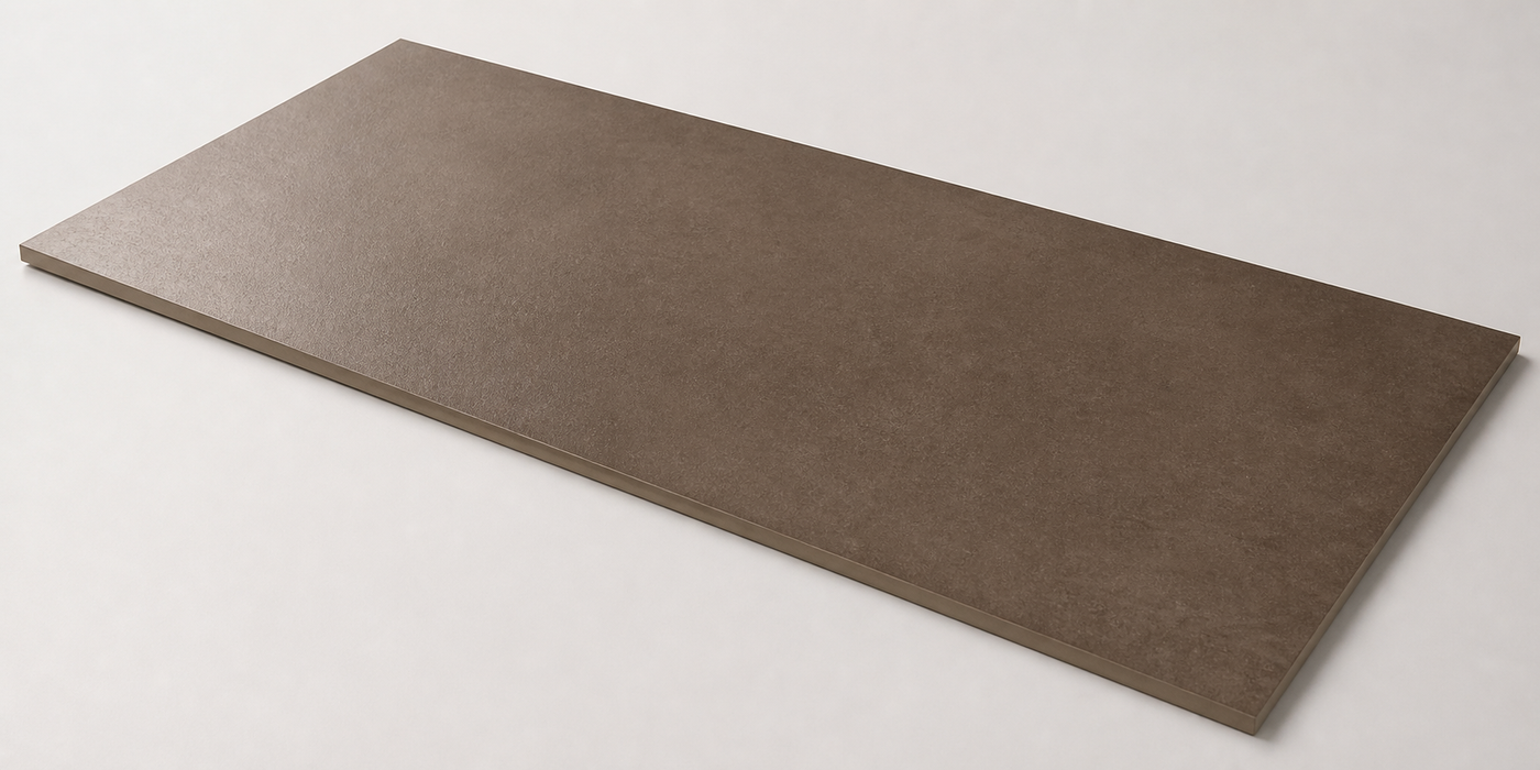 Dwell Brown Leather 750x1500mm Polished Finish Floor Tile - hero product shot