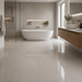 Kone Pearl 600x600mm Polished Finish Floor Tile - bathroom setting