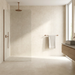 Screed Loft Cream 600x600mm Matte Finish Floor/Wall Tile — bathroom setting