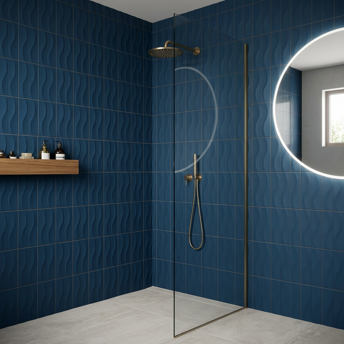 Curve Ink Blue Matt 83x120mm Mosaic Wall Tile (.48m2 box) - image 2