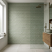 Dust Sage Subway 50x200 Chevron Textured Wall Tile (0.44m2 box) - image 2