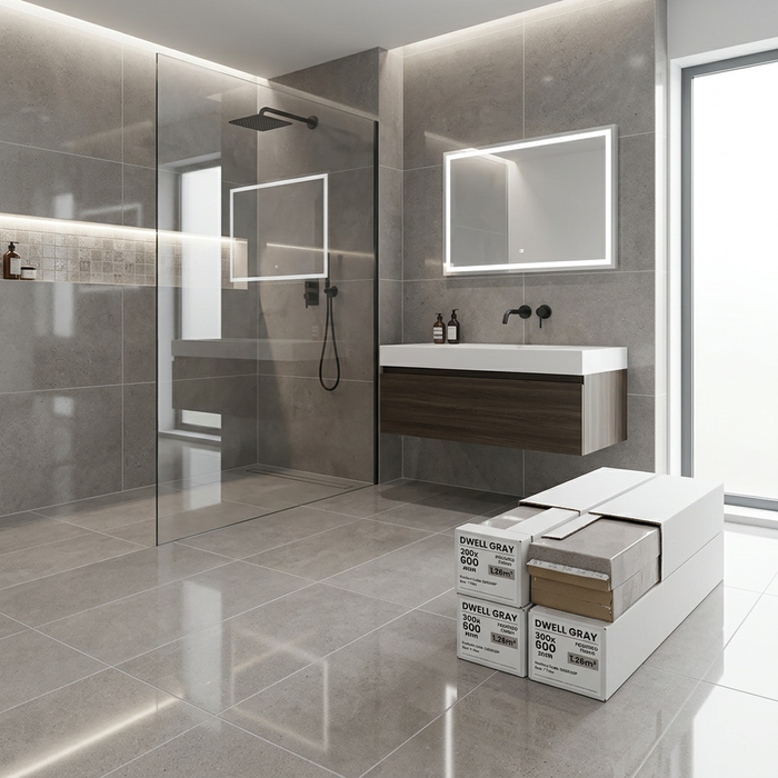 Dwell Gray 300x600mm Polished Finish Floor Tile (1.26m2 box) - image 2