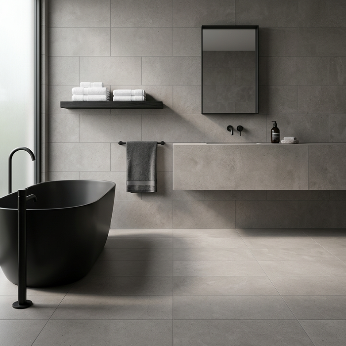 Dwell Gray 450x900mm Matte Finish Floor Tile (1.215m2 box) - image 2