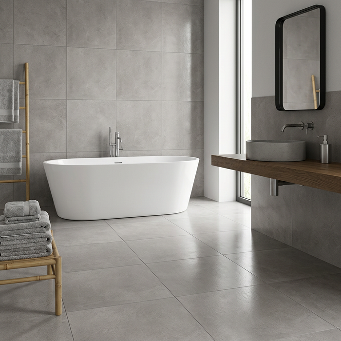 Dwell Gray 600x600mm Polished Finish Floor Tile (1.08m2 box) - image 2