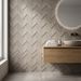 Dwell Greige Chevron 308x351mm 3D Finish Wall Tile (0.43m2 box) - image 2
