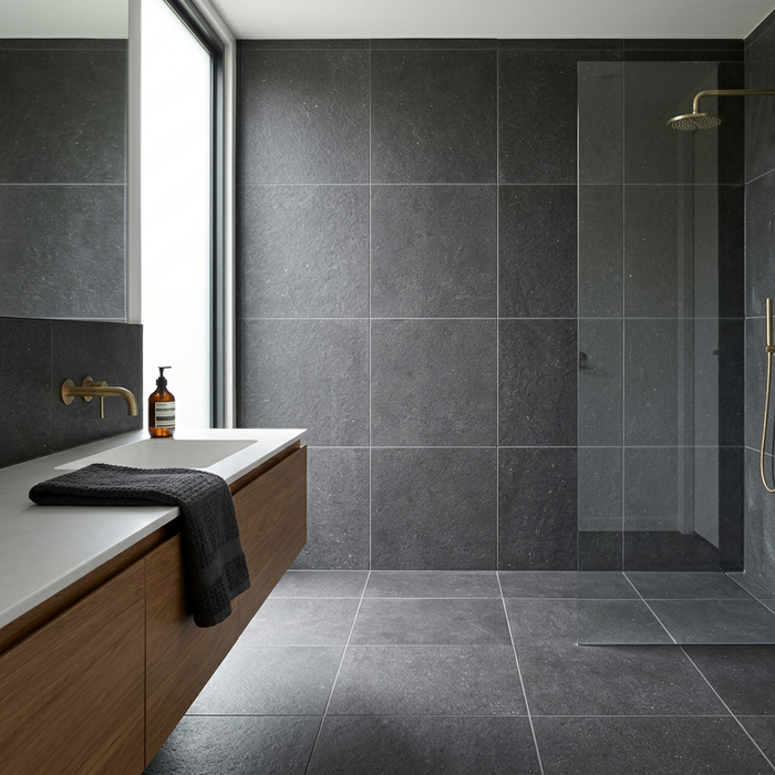 Kalksten Night 600x600mm Hammered Floor/Wall Tile (1.44m2 per box) - image 2