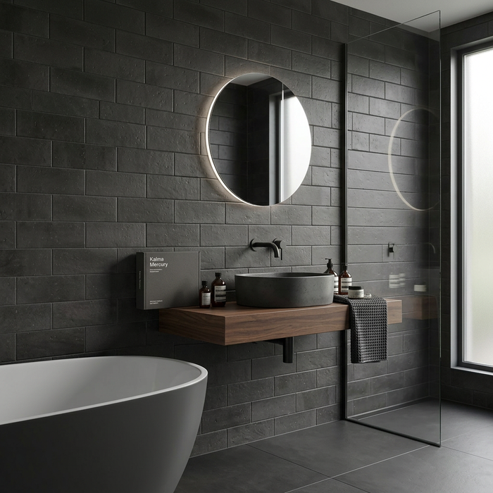 Kalma Mercury Matt Wall Tile 60x186mm (0.424m2 box) - image 2