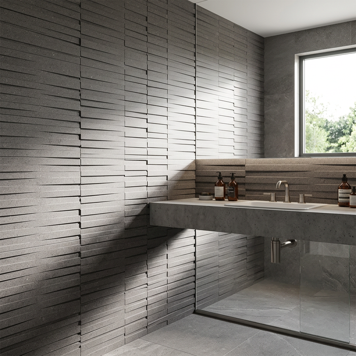 Kone Grey Pinnacle 300x300mm 3D Finish Wall Tile (0.54m2 box) - image 2