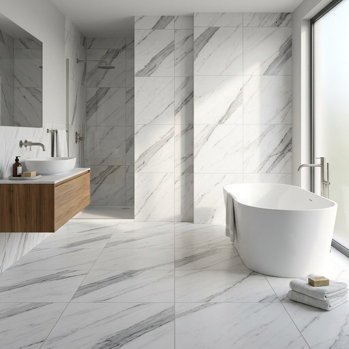 La Marca Statuario Nuovo 600x600mm Honed Floor/Wall Tile (1.44m2 box) - image 2