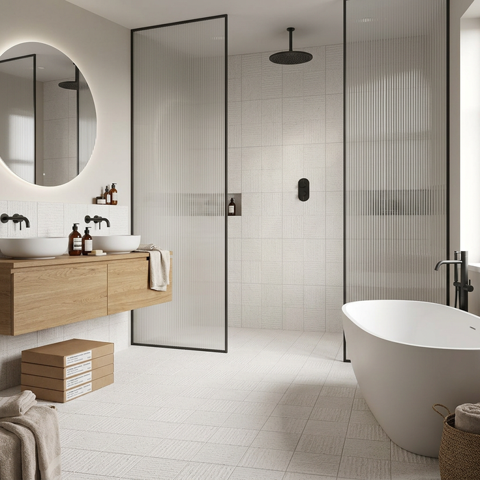 Le Terre Bianco Decoro 100x100mm Matt Floor/Wall Tile (0.5m2 per box) - image 2