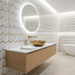 Marvel Chevron Bianco Fantastico 170x414mm sheet Polished White Body Wall Tile (0.42m2 box) - image 2