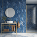 Marvel Chevron Ultramarine 170x414mm sheet Polished White Body Wall Tile (0.42m2 box) - image 2