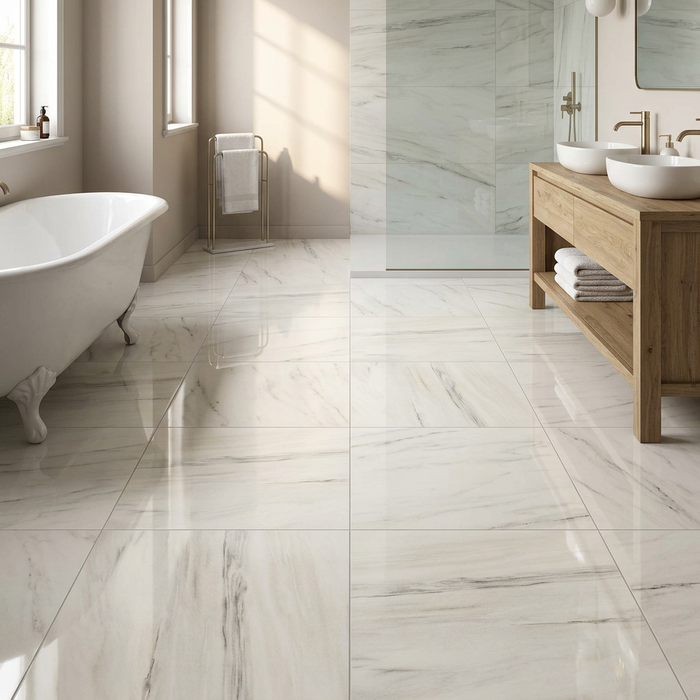Marvel Dream Bianco Fantastico 600x600mm Polished Finish Floor Tile (1.08m2 box) - image 2