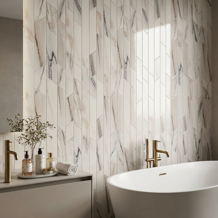 Marvel Dream Bianco Fantastico Liberty 318x261mm Polished Finish Floor Tile (0.49m2 box) - image 2