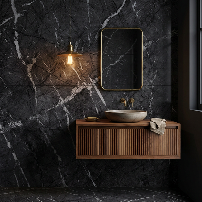 Marvel Dream Grigio Intenso 600x600mm Polished Finish Floor Tile (1.08m2 box) - AI generated product/lifestyle image 2