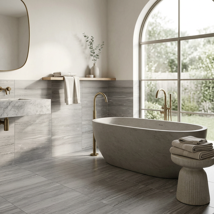 Marvel Dream Morning Sky 600x600mm Matte Finish Floor Tile (1.08m2 box) - AI generated product/lifestyle image 2